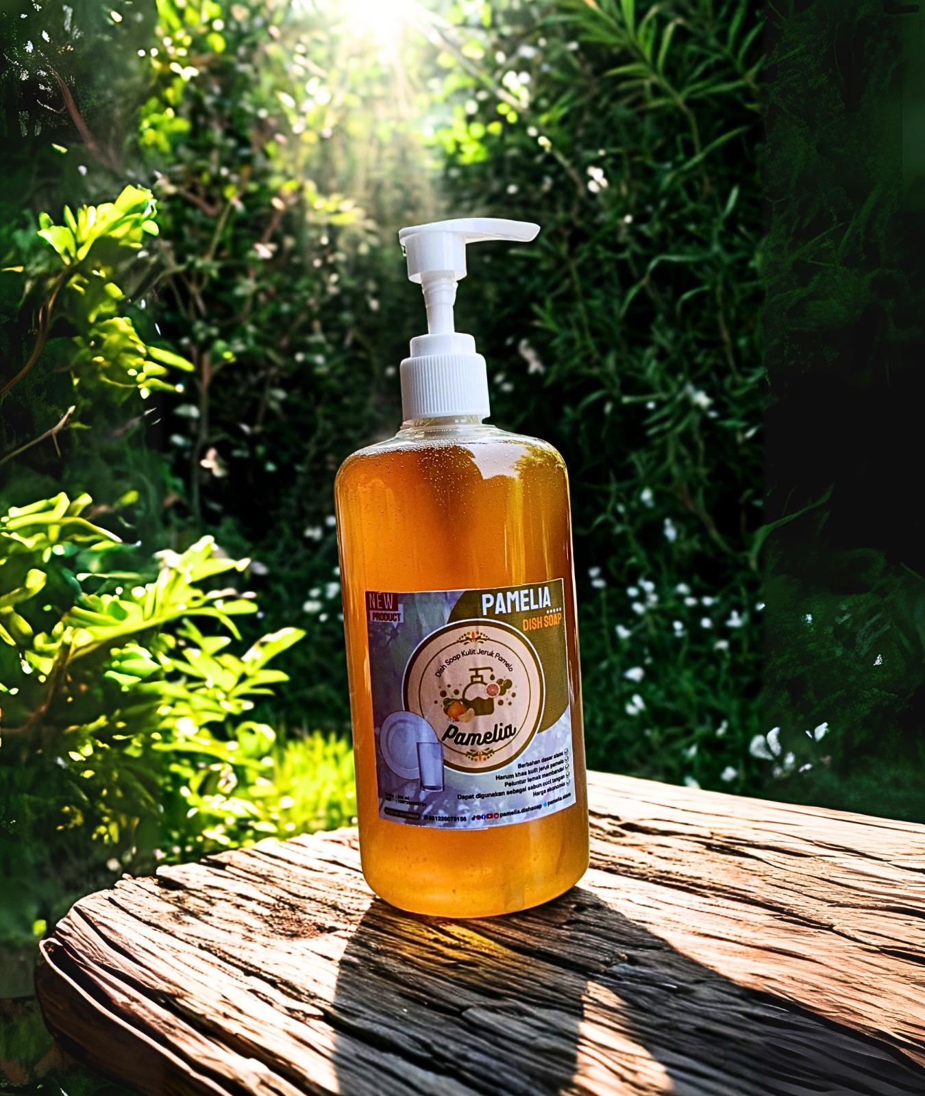 PAMELIA Natural Dish Soap with Pomelo and Basil